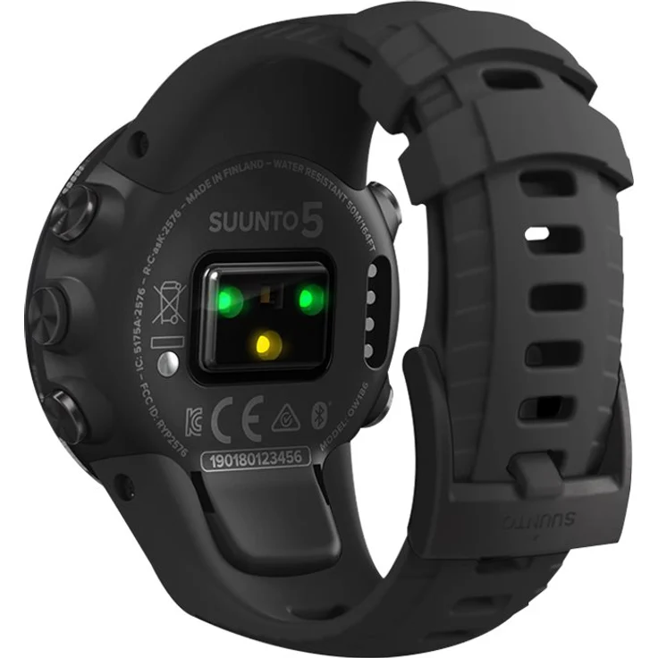 Suunto 5 Smartwatch GPS, Unisex, 46mm, glasfaserverstärktes Polycarbonatgehäuse, All Black – Bild 2