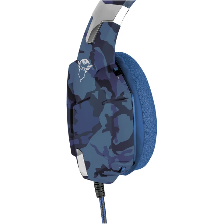 Trust Gaming GXT 322B Carus Gaming Headset Kopfhörer (mit flexiblem Mikrofon für PS4, Xbox One und PC) blau camouflage – Bild 2