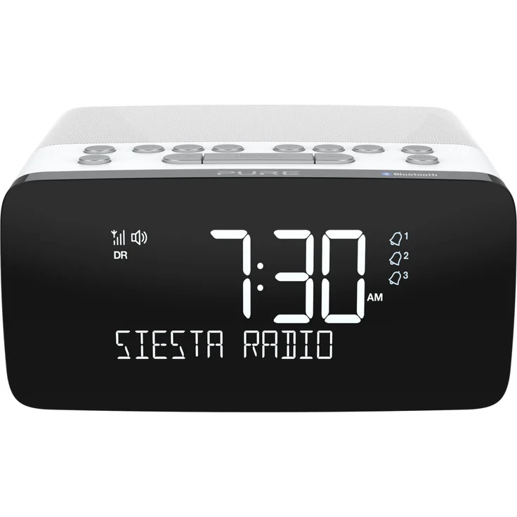 Pure Siesta Charge Bluetooth Radiowecker Digital mit Ladepad (DAB-DAB+ Digital- und UKW-Radiowecker, Bluetooth, USB, drahtlose Handy-Ladestation, 40 Senderspeicherplätze, AUX, USB), Polar – Bild 2