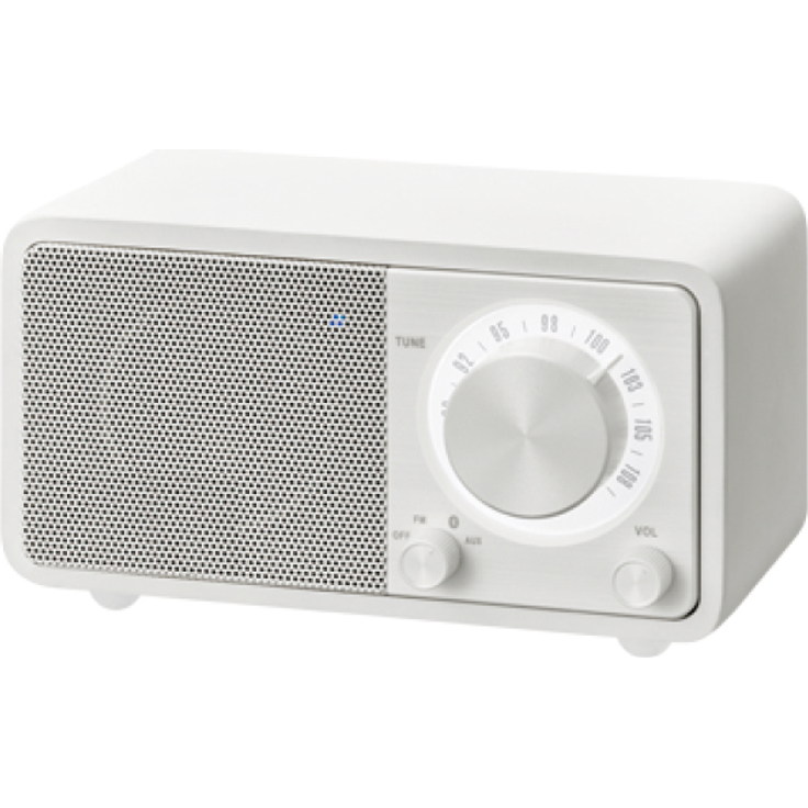 Sangean WR-7 tragbares Desktop-Radio (FM-RDS-Tuner, Bluetooth, AUX-In, integrierter Lautsprecher, Akkubetrieben(aufladbar)) , Matt-Weiß – Bild 2