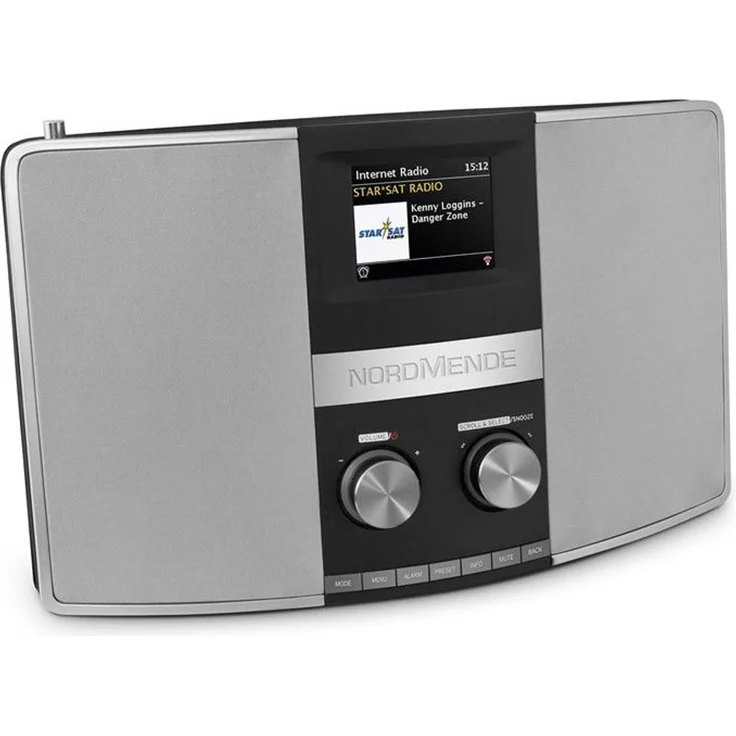 Nordmende Transita 400 Internetradio (DAB+ Radio, UKW, W-LAN, Spotify Connect, Bluetooth, NFC, Farbdisplay, Wecker, Kopfhöreranschluss, AUX-In) schwarz-silber – Bild 2