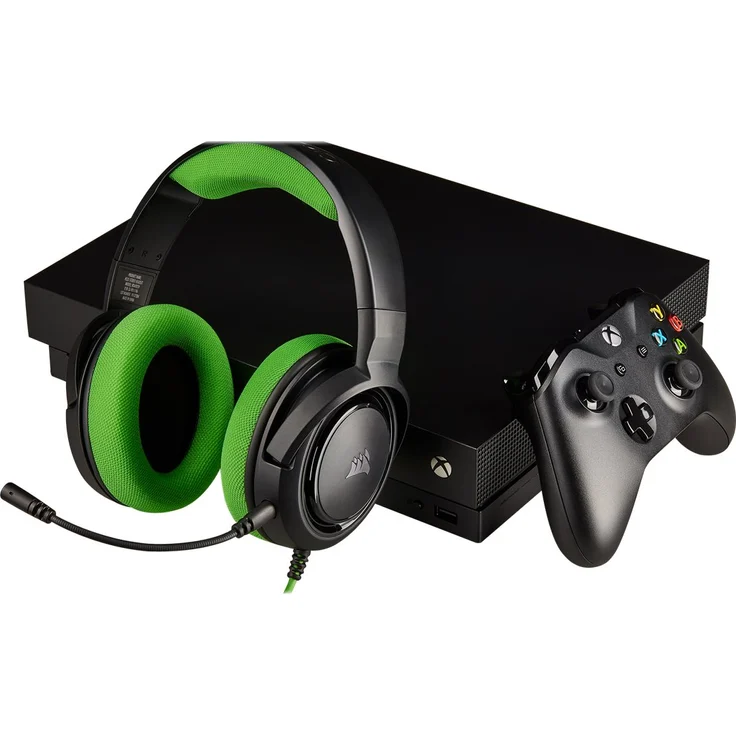 Corsair HS35 Stereo Gaming Headset (50mm Neodym Lautsprecher, Abnehmbares Unidirektionales Mikrofon, Federleichtes Design, für Xbox One, PS4, Nintendo Switch und Mobilgeräte) grün – Bild 3