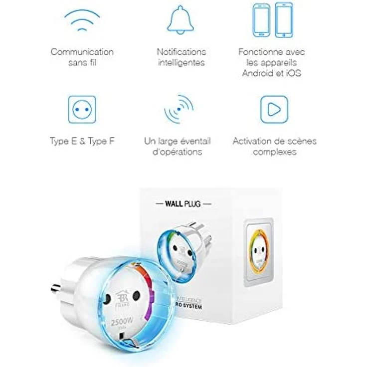 FIBARO Wall Plug - Z-Wave Plus Smart Steckdose Plug mit Leistungsmessung, Typ E (FGWPE-102 ZW5 EU) – Bild 5