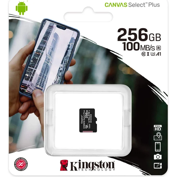 Kingston Canvas Select Plus microSD Speicherkarte, SDCS2-256GBSP Class 10 – Bild 3