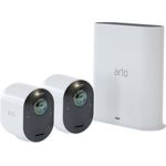 Arlo Ultra Überwachungskamera & Alarmanlage, 4K UHD, 2er Set, Smart Home, kabellos, Innen-Außen, Farbnachtsicht, 180 Grad Blickwinkel, WLAN, 2-Wege Audio, Spotlight, Bewegungsmelder, (VMS5240) - Weiß
