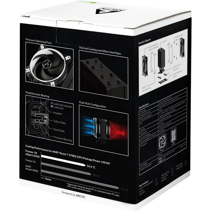 ARCTIC Freezer 34 eSports DUO - Prozessorkühler - (für: LGA1156, LGA1155, LGA1150, LGA2011-3, LGA1151, AM4, LGA2066) - Aluminium - 120 mm - weiß (ACFRE00061A) - Preisvergleich – Bild 11
