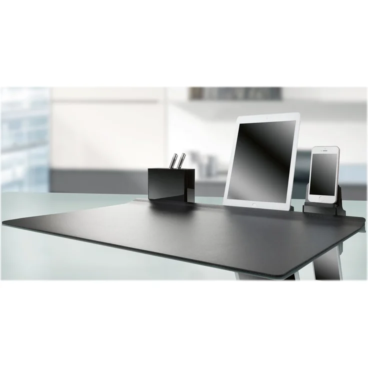 HAN Tablet Halterung smart-Line 92140-13 in Schwarz – Tablet Halter in Weiß für das Büro mit Soft-Grip Aufstellfläche – Geeignet für alle gängigen Tablets – Bild 3