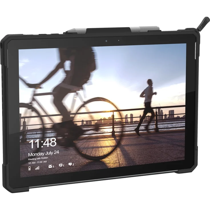 Urban Armor Gear Plasma Hülle für Microsoft Surface Pro 7 - Pro 6 - Pro 5 - Pro 4 (Microsoft zertifiziert, Type-Cover kompatibel, Surface Pen Halterung, Standfunktion, Schultergurt) - transparent – Bild 6