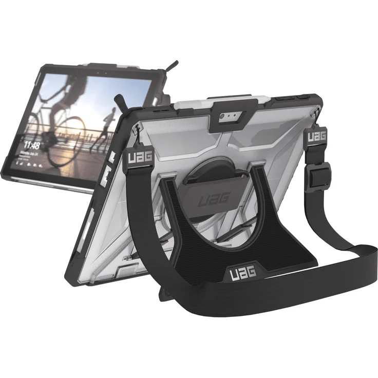 Urban Armor Gear Plasma Hülle für Microsoft Surface Pro 7 - Pro 6 - Pro 5 - Pro 4 (Microsoft zertifiziert, Type-Cover kompatibel, Surface Pen Halterung, Standfunktion, Schultergurt) - transparent – Bild 7