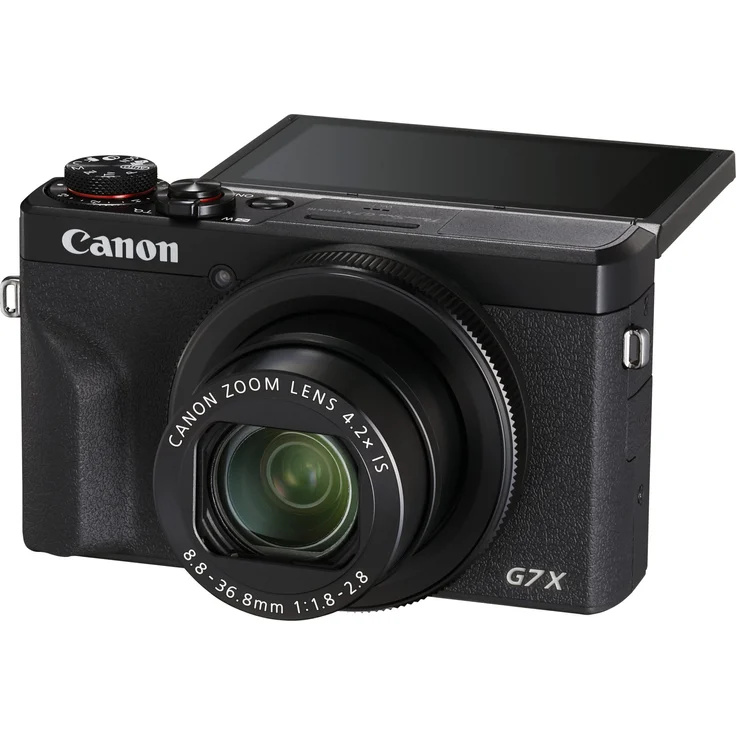 Canon PowerShot G7 X Mark III Digitalkamera (20,1 MP, 4,2-fach optischer Zoom, 7,5cm (3 Zoll) LCD-Touchscreen, klappbar, DIGIC 8, 4K, Full-HD, WLAN, Bluetooth, Blendenautomatik, Zeitautomatik) schwarz – Bild 4