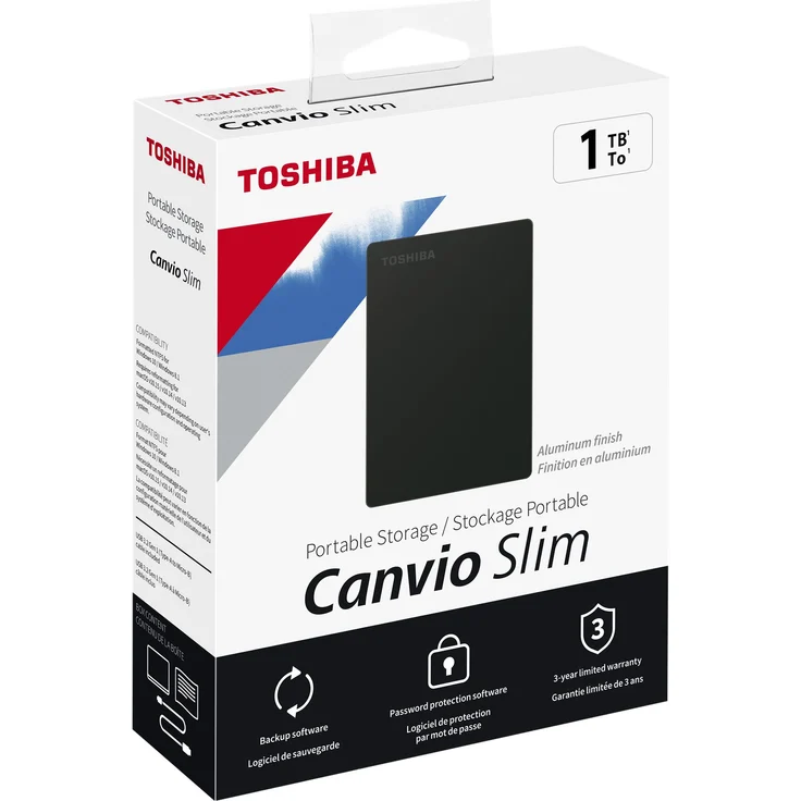 Disk DD Canvio Slim 1TB Schwarz – Bild 7