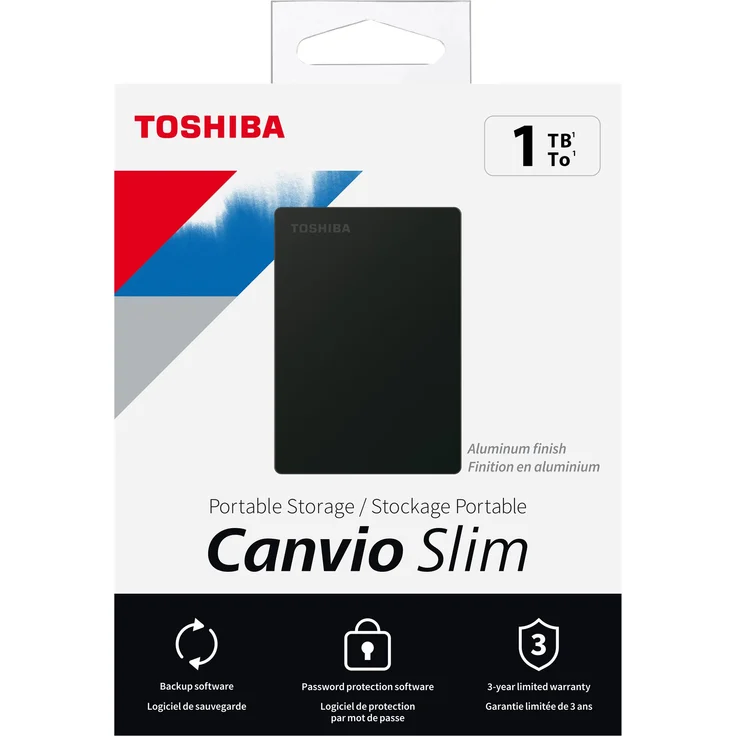 Disk DD Canvio Slim 1TB Schwarz – Bild 6