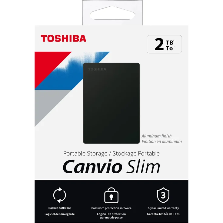 Toshiba DD CANVIO Slim 2TB, Schwarz – Bild 7