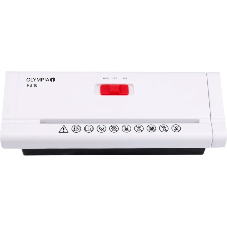 Olympia PS 16 Aktenvernichter Aufsatz mit Streifenschnitt (Sicherheitsstufe P2, 6 Blätter 80g-m², Teleskoparm, Papierschredder für Papierkorb, Mobiler Reisswolf fürs Büro) weiß – Bild 3