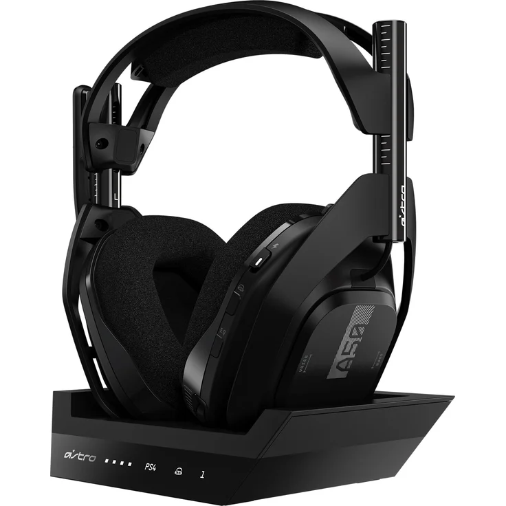 ASTRO Gaming A50 kabelloses Headset und Basisstation (4. Generation) mit Dolby Audio-Dolby Atmos (kompatibel mit PS4, PC, Mac) schwarz-silber – Bild 2