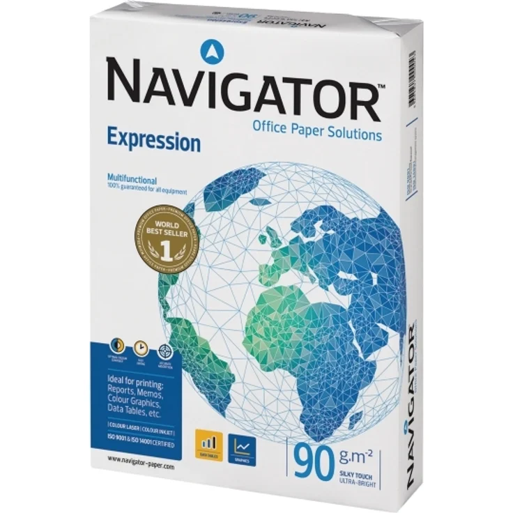 Navigator EXPRESSION Laser-/Inkjet-Druck A4 (210x297 mm) Matte 90 g/m² Weiß Forest Stewardship Council (FSC) – Bild 2