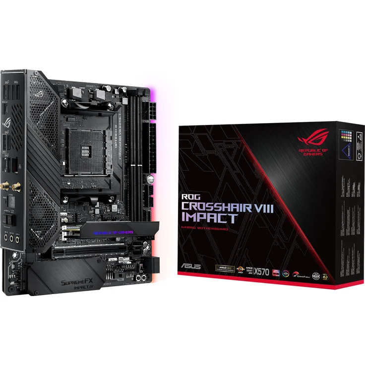ASUS ROG Crosshair VIII Impact - mini DTX, AMD X570, Sockel AM4, Dual-channel DDR4 (90MB11Q0-M0EAY0) – Bild 1