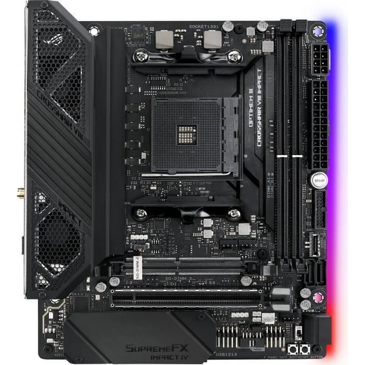 ASUS ROG Crosshair VIII Impact - mini DTX, AMD X570, Sockel AM4, Dual-channel DDR4 (90MB11Q0-M0EAY0) – Bild 2