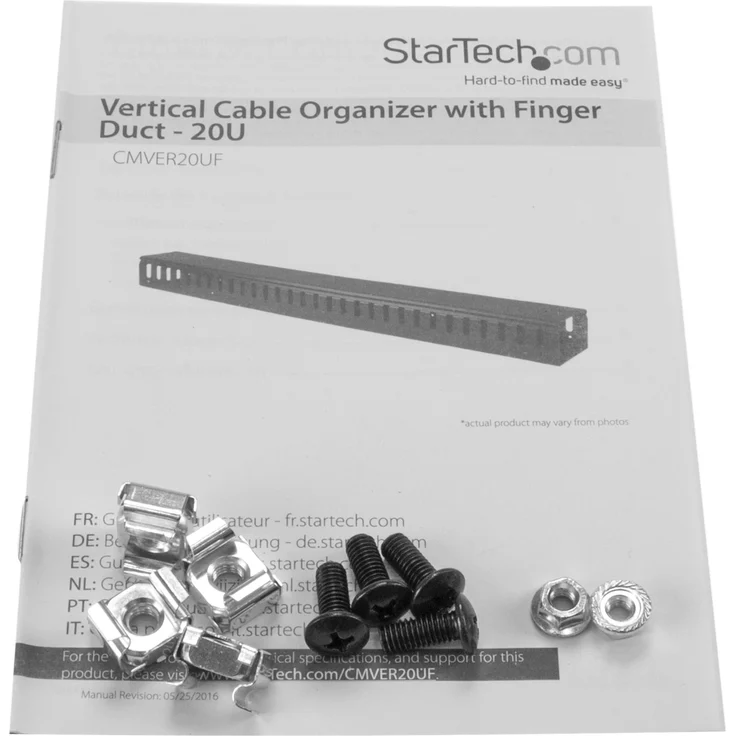 StarTech.com Vertikaler Kabelordner mit Finger Duct, 0U, 91cm, Rack Kabelmanager – Bild 3