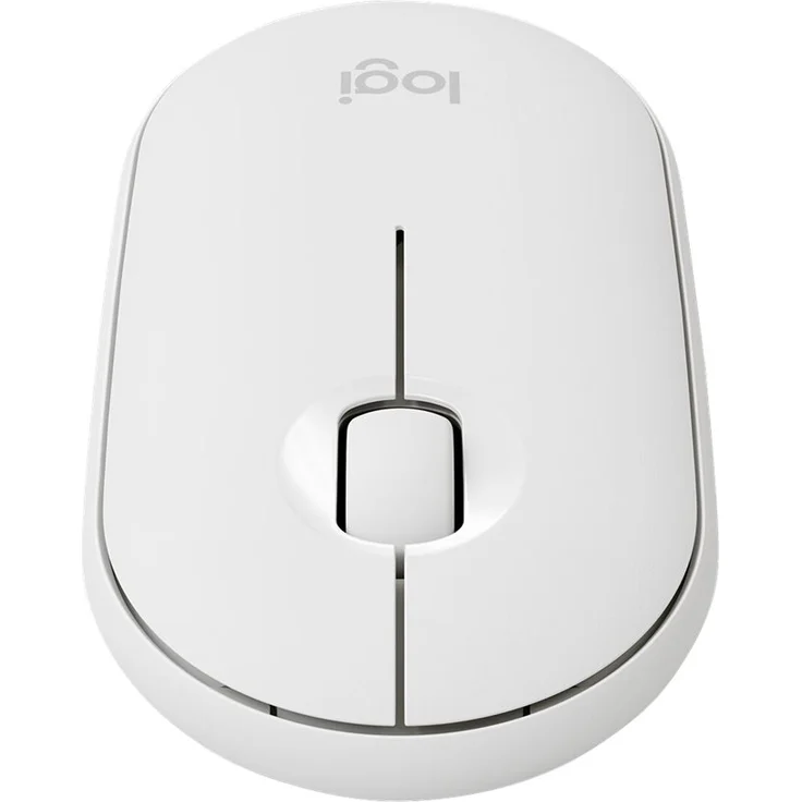 Logitech M350 Pebble Kabellose Maus, Bluetooth und 2.4 GHz Verbindung via Nano USB-Empfänger, 18-Monate Akkulaufzeit, 3 Tasten, Leises Klicken und Scrollen, PC-Mac-iPadOS - weiß – Bild 5