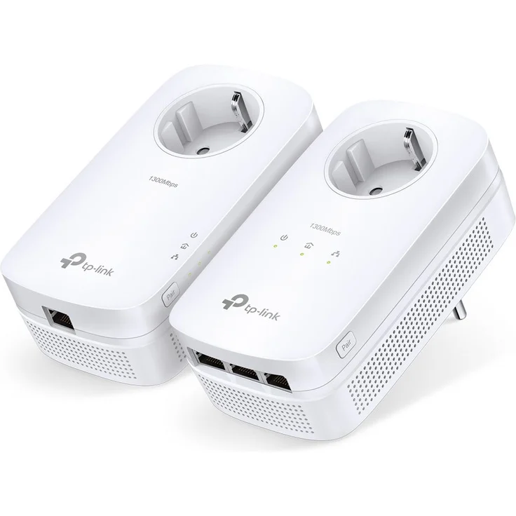 TP-Link Powerline AV1300 Passthrough, HomePlug AV2, RJ-45, 2er-Pack (TL-PA8033P-KIT) – Bild 1