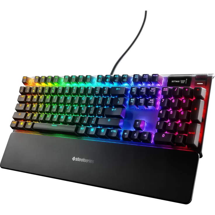 SteelSeries Apex Pro Mechanische Gaming-Tastatur Mechanischen Tasten mit anpassbarer Betätigung OLED Smart Display Amerikanisch Tastatur (QWERTY) - Standard - Layout