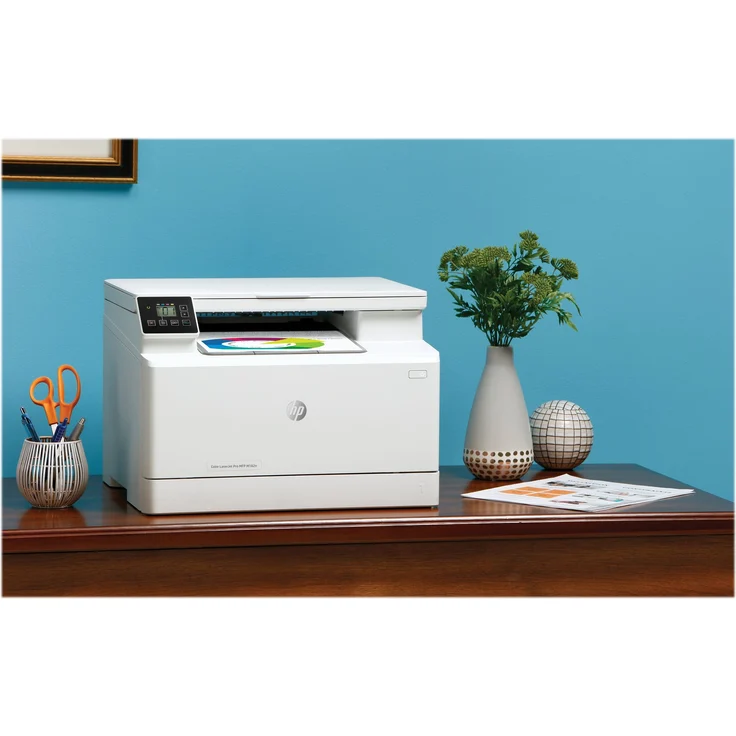 HP Color LaserJet Pro MFP M182n (3-in-1) Multifunktionsdrucker - (Laser) Farbe, Druckgeschwindigkeit: 16 s/w, 4 Farbe, Auflösung: 600 x 600, USB, LAN, AirPrint, Cloud Print (7KW54A) – Bild 9