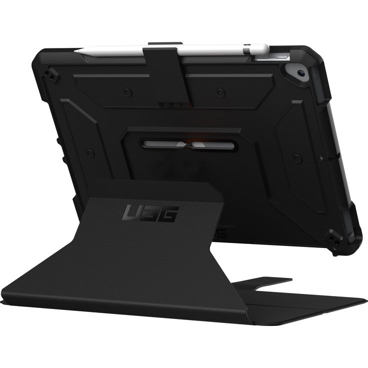 Urban Armor Gear Metropolis Hülle Apple iPad 10.2 (2019) Schutzhülle (Wake-Sleep Funktion, Apple Pencil Halter, Standfunktion, Smart Keyboard kompatibel) - schwarz – Bild 4