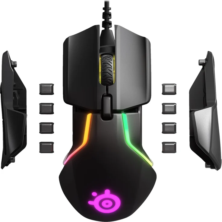 SteelSeries Rival 600 Gaming-Maus 12.000 CPI TrueMove3+ Dual Optical Sensor 0,05 Lift-off-Distanz Gewichtssystem RGB-Beleuchtung – Bild 3