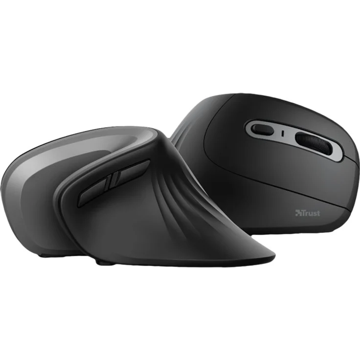Trust Verro Ergonomische Funkmaus Kabellose Vertikale Maus (Vertikaler Winkel von 60°, 800-1600 DPI, 6 Tasten, PC und Laptop) schwarz – Bild 13