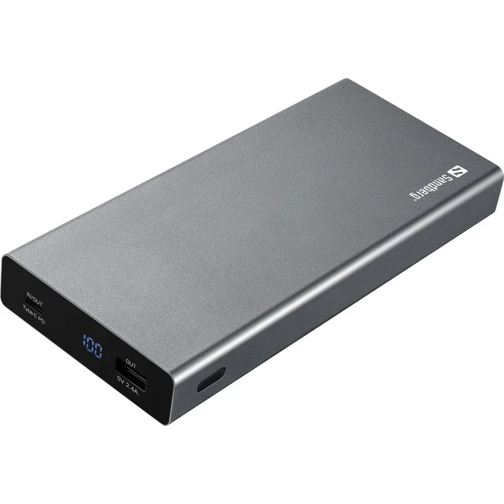 Sandberg Powerbank USB-C PD 100W 20000, 20000 mAh, grau – Bild 2