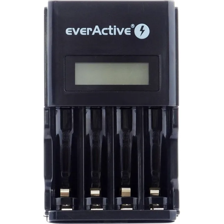 EverActive NC-450 Black Edition Intelligentes Schnelladegerät Ladegerät für AA AAA NI-MH Akkus