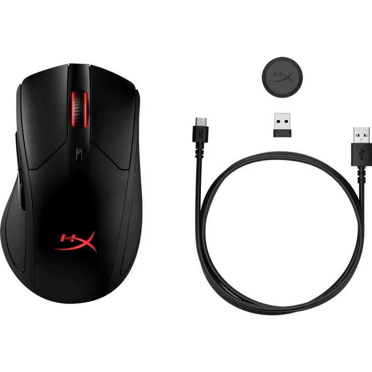 HyperX HX-MC006B Pulsefire Dart - Kabellose RGB Gaming Maus, Softwaregesteuerte Anpassung, 6 Programmierbare Knöpfe, Qi-Charging Batterie bis zu 50 Stunden - PC, PS4, Xbox One kompatibel – Bild 7