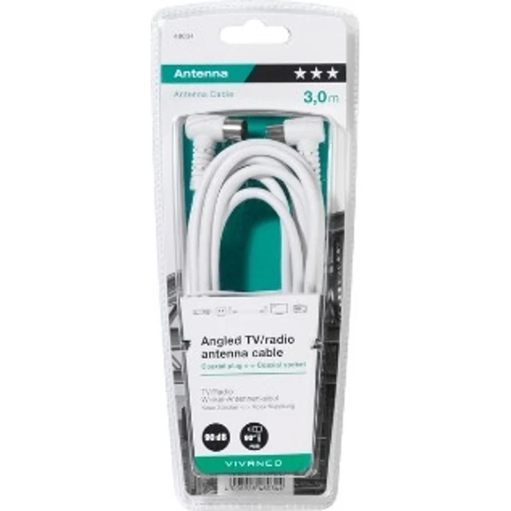 Vivanco 48034 Koaxialkabel 3 m weiß – Bild 3