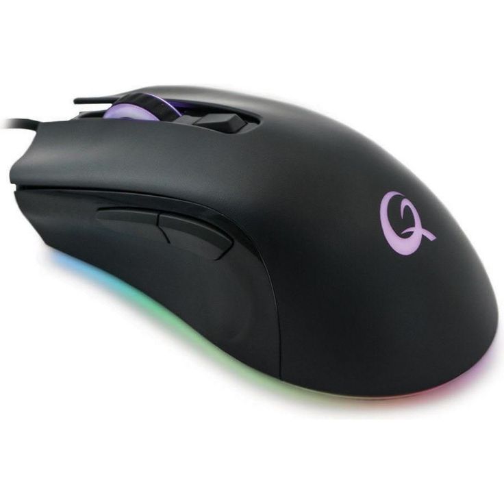 Qpad DX-120 Pro Gaming Maus, Computermaus für PC, Laptop, Computer, Mac, MacBook, Optical Mouse mit optischem Sensor für FPS Spiele, 12.000 DPI, LED Beleuchtung, kabelgebunden (Wired), USB, Schwarz – Bild 2