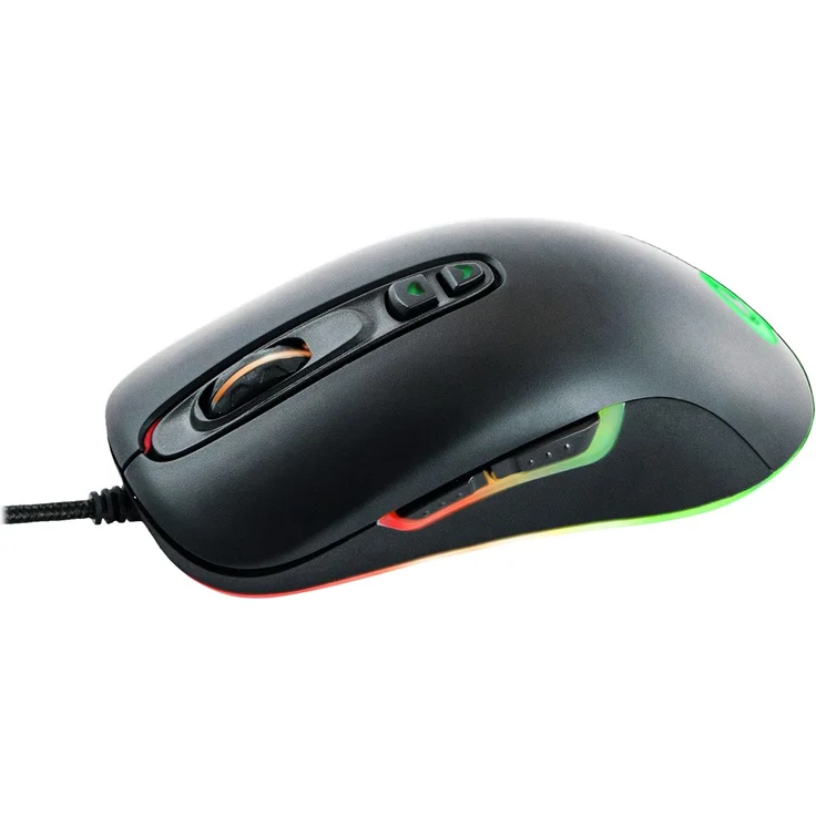QPAD DX-80 Pro Gaming Maus, Optical Mouse, bis zu 8.000 DPI, LED Beleuchtung, Schwarz – Bild 2