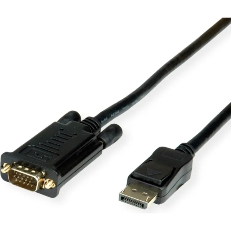 VALUE Kabel DisplayPort-VGA, DP ST - VGA ST, schwarz, 3 m