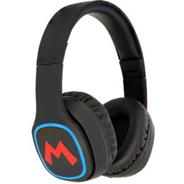 OTL Technologies TWEEN Bluetooth Kopfhörer Super Mario Icon (faltbar, gepolsterte Bügel, stylisches Comic Design, 30 Stunden Akkulaufzeit, für Jugendliche und Erwachsene), Schwarz – Bild 2