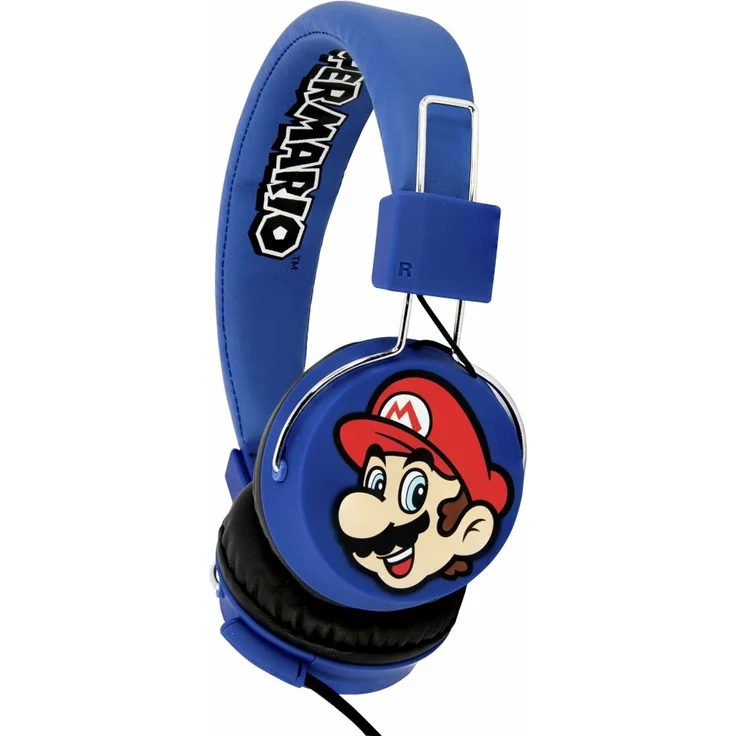OTL Technologies TWEEN Kinder Kopfhörer Super Mario & Luigi (faltbar, gepolsterte Bügel, buntes Comic Design, für Jungen und Mädchen), Blau – Bild 2