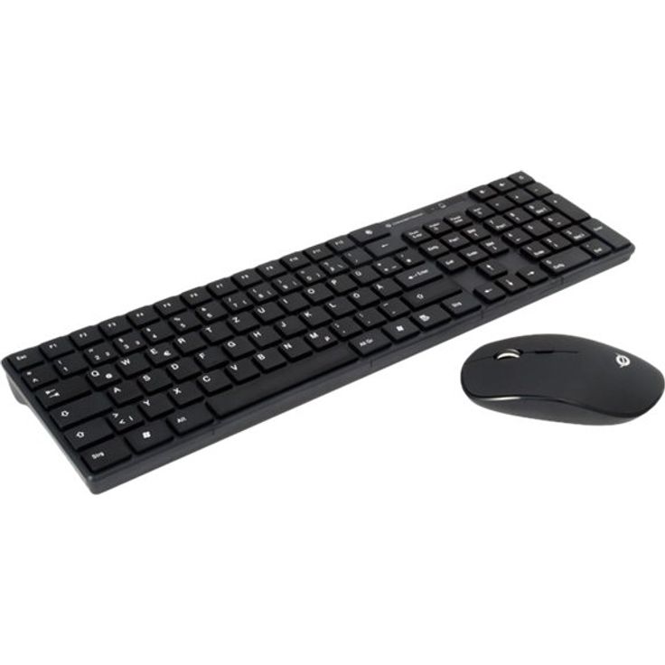 Conceptronic ORAZIO - Tastatur-und-Maus-Set - kabellos - 2.4 GHz - Italienisch QWERTY - Schwarz (ORAZIO01IT)