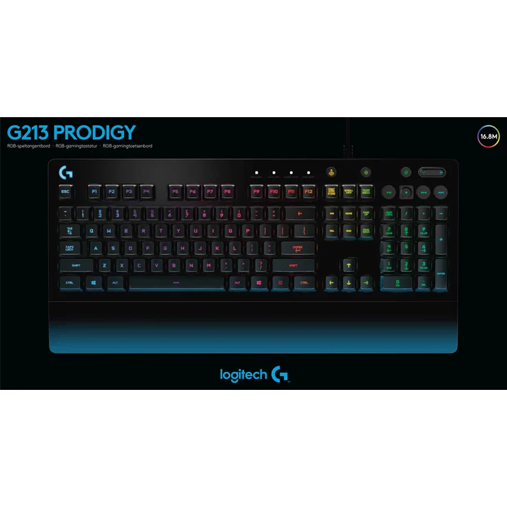 Logitech Prodigy G213 - Tastatur - hintergrundbeleuchtet - USB - Schweiz QWERTZ - Schwarz (920-008089) – Bild 6