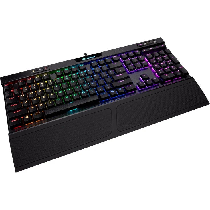 CORSAIR Gaming K70 RGB MK.2 LOW PROFILE RAPIDFIRE Mechanical - Tastatur - backlit - USB - USA QWERTY - CHERRY MX Low Profile RGB Speed - eloxiertes Aluminium (CH-9109018-NA) – Bild 6