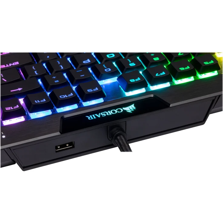 CORSAIR Gaming K70 RGB MK.2 LOW PROFILE RAPIDFIRE Mechanical - Tastatur - backlit - USB - USA QWERTY - CHERRY MX Low Profile RGB Speed - eloxiertes Aluminium (CH-9109018-NA) – Bild 5