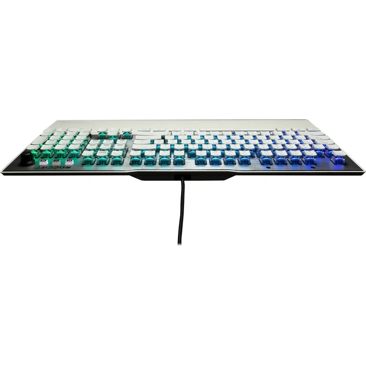 Roccat Vulcan 122 - Mechanische Gaming Tastatur, AIMO LED Einzeltastenbeleuchtung, Titan Switches, Aluminiumoberfläche, Multimedia-Tasten, Handballenauflage, Tactile Switch, weiß (Englisch QWERTY) – Bild 4