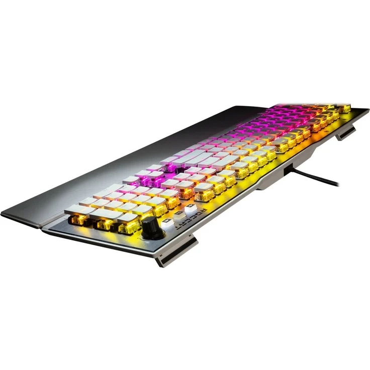 Roccat Vulcan 122 - Mechanische Gaming Tastatur, AIMO LED Einzeltastenbeleuchtung, Titan Switches, Aluminiumoberfläche, Multimedia-Tasten, Handballenauflage, Tactile Switch, weiß (Englisch QWERTY) – Bild 9