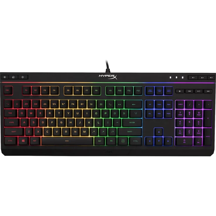 HyperX Alloy Core RGB Tastatur USB QWERTY US Englisch Schwarz - Tastaturen (Standard, USB, Membran-Schlüsselschalter, QWERTY, RGB-LED, Schwarz) – Bild 1