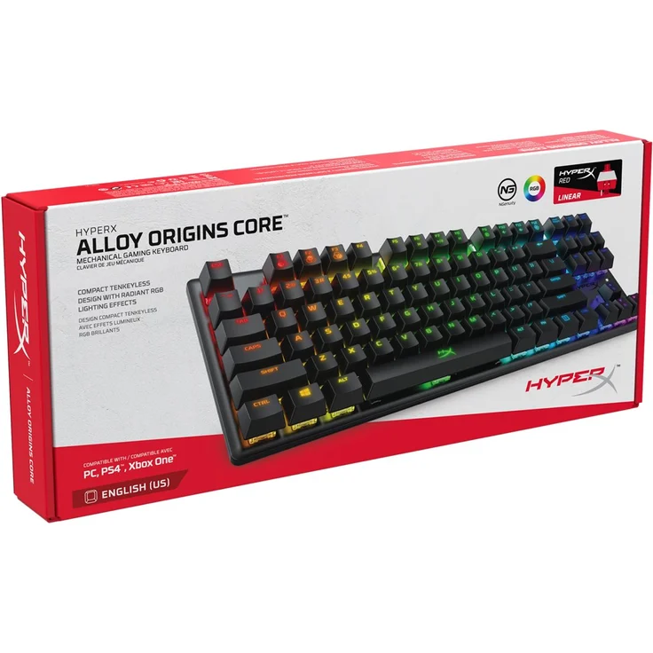HyperX Alloy Origins Core - Tastatur - backlit - USB - USA QWERTY - HyperX Red (HX-KB7RDX-US) – Bild 7