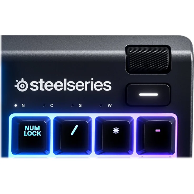 SteelSeries Apex 3 - Gaming Tastatur - 10-Zonen RGB-Beleuchtung - Premium magnetische Handballenauflage - Deutsches (QWERTZ) Layout – Bild 6