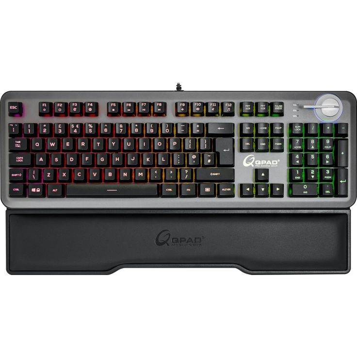 QPAD MK-95 - Tastatur - mit Lautstärkerad - backlit - USB - Deutsch QWERTZ (4715109798364)