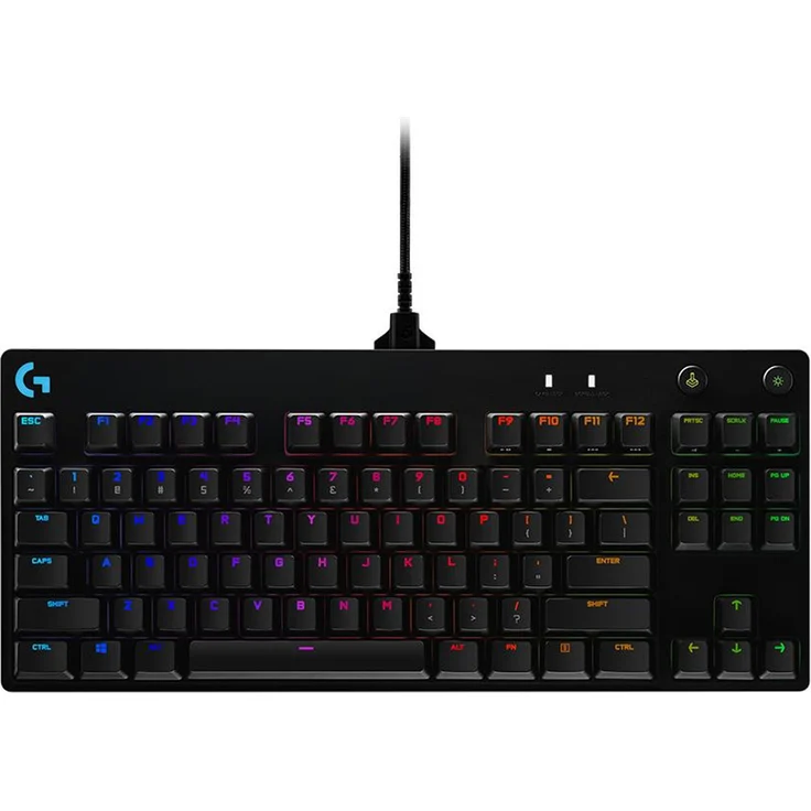 Logitech G Pro Mechanical Gaming Keyboard - Tastatur - backlit - USB - QWERTZ - Deutsch - GX Blue Clicky - Schwarz (920-009389) – Bild 9